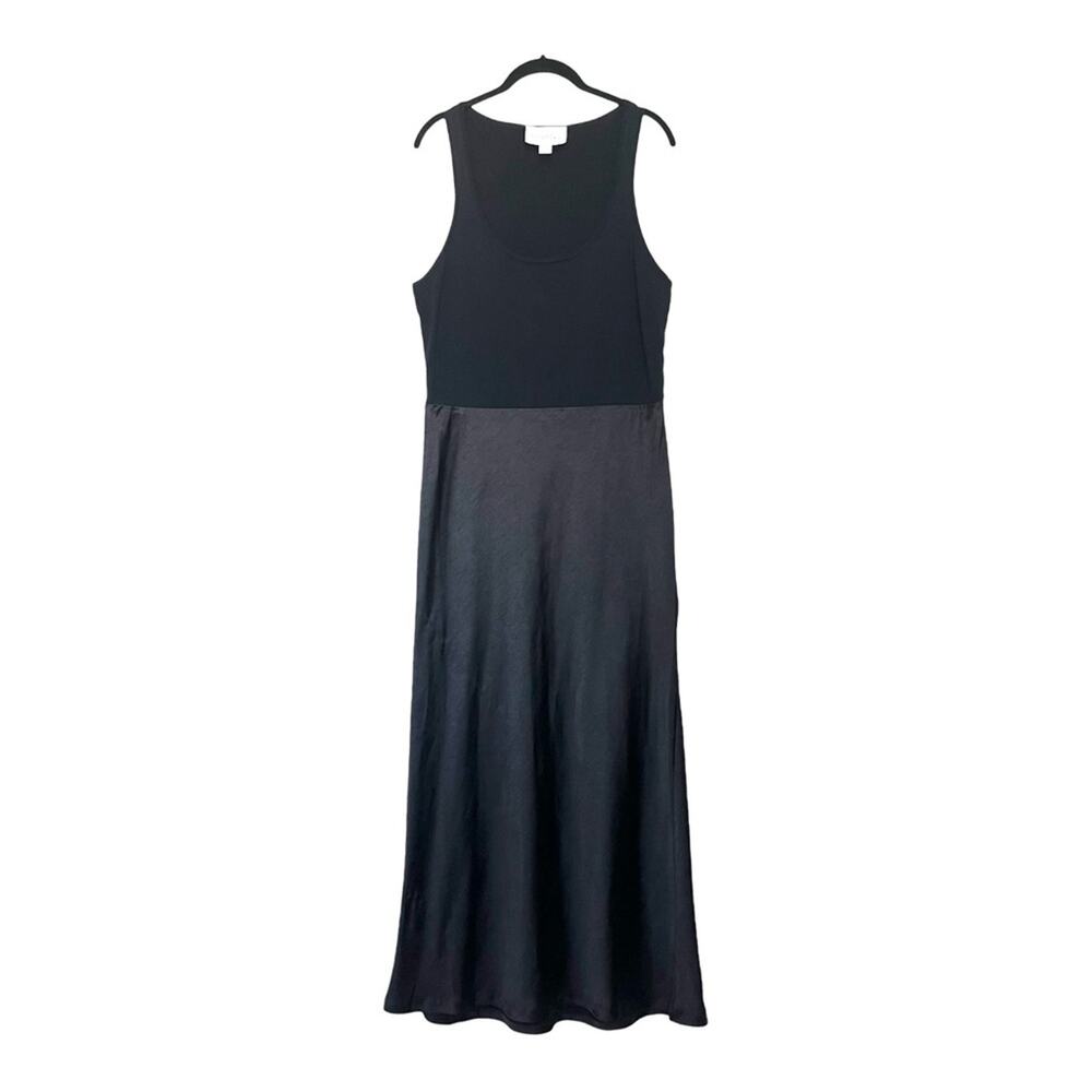 Mare Mare x Anthropologie Knit Slip Twofer Tank Dress in Black Size L